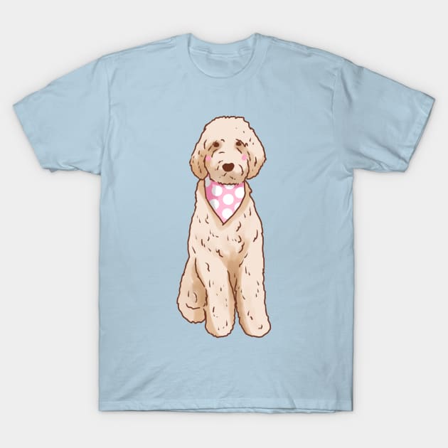 Cute Golden Doodle drawing T-Shirt by Mayarart